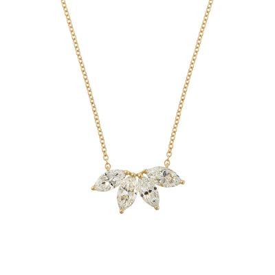 Navette Diamond Necklace Y-D (45CM) - Classic - Ileana Makri store