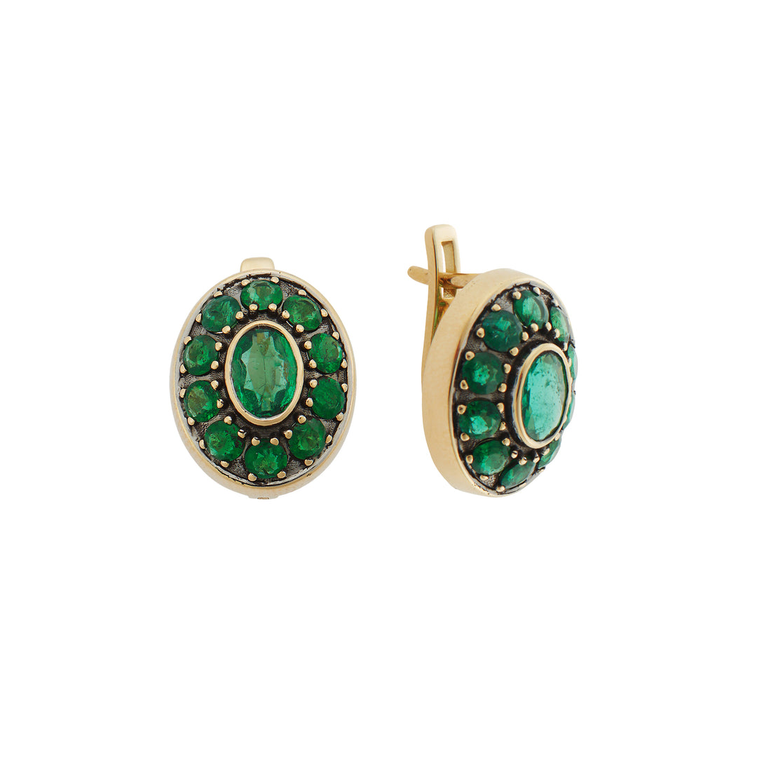 Repose Emerald Earrings, Earrings, Ileana Makri