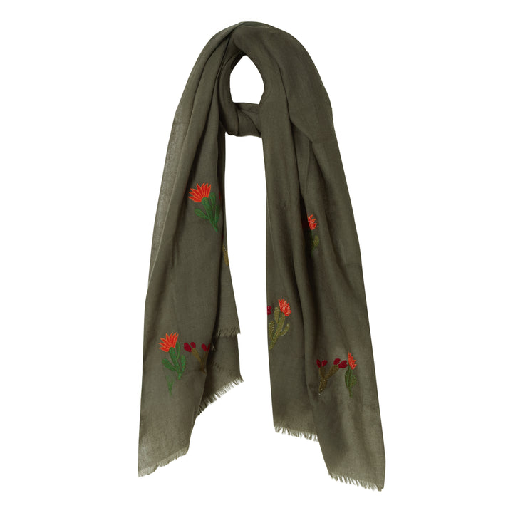 Cacti Scarf Olive