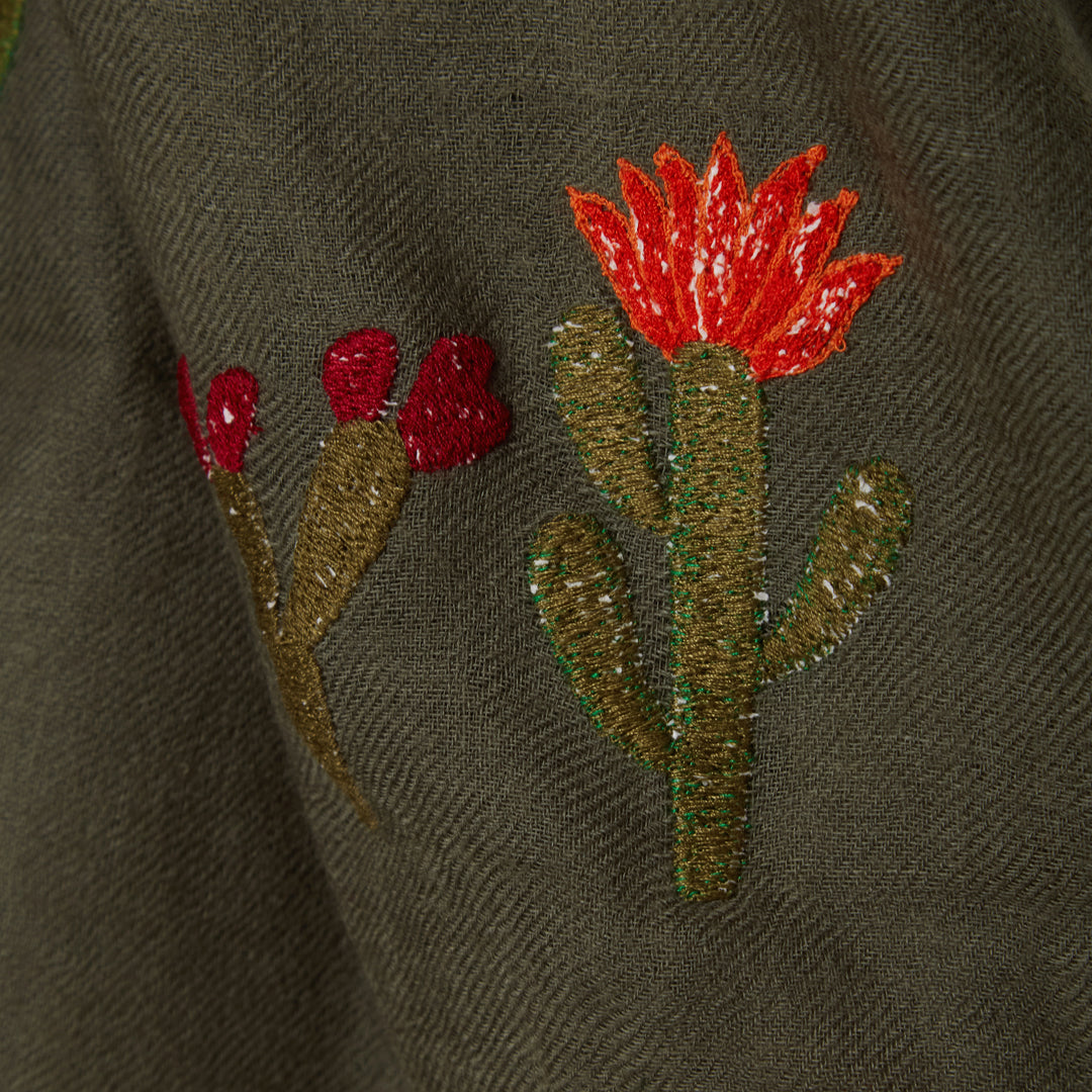 Cacti Scarf Olive
