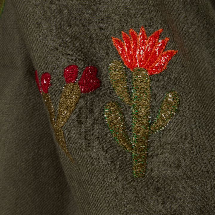 Cacti Scarf Olive