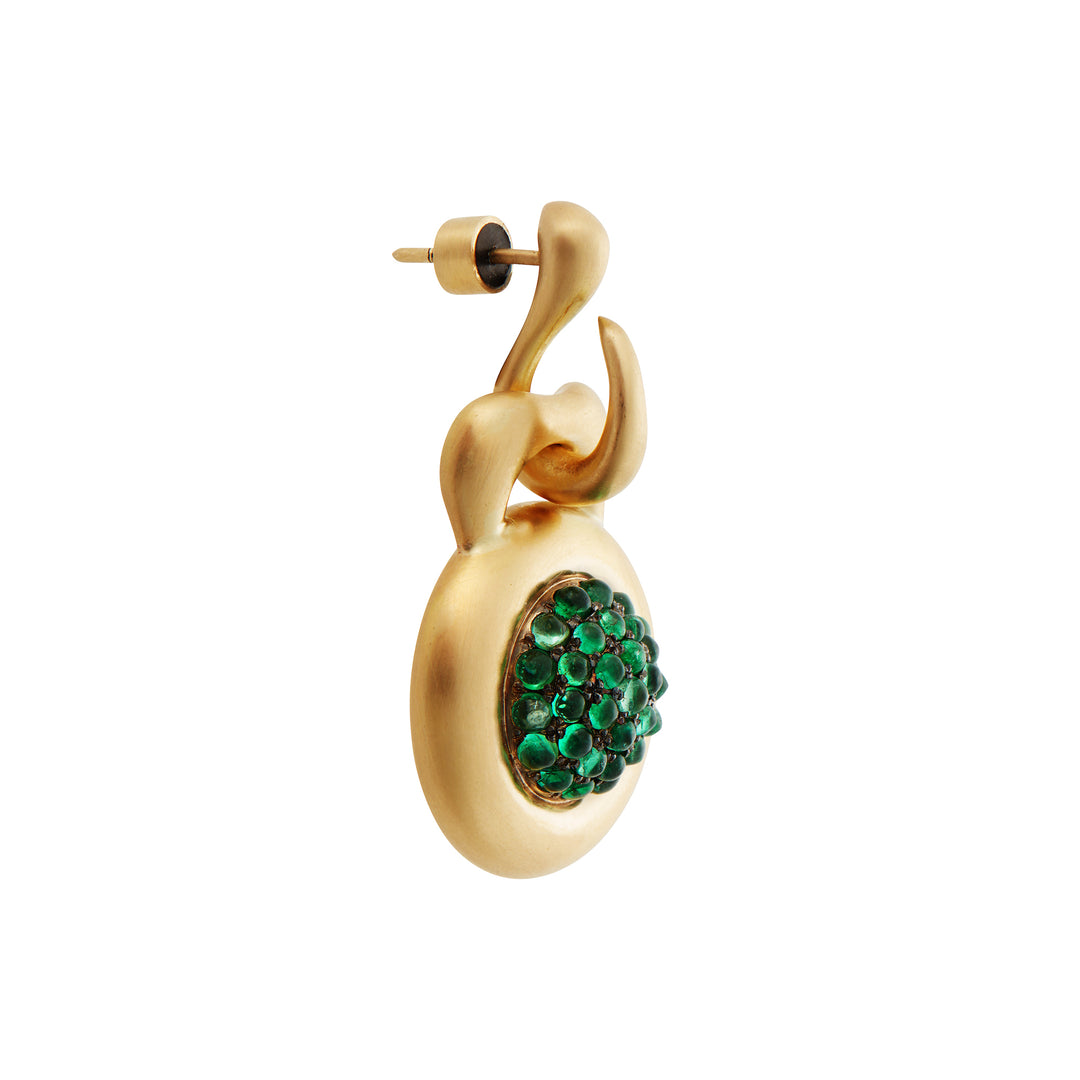 Emerald Caviar Earrings Large, Earrings, Ileana Makri