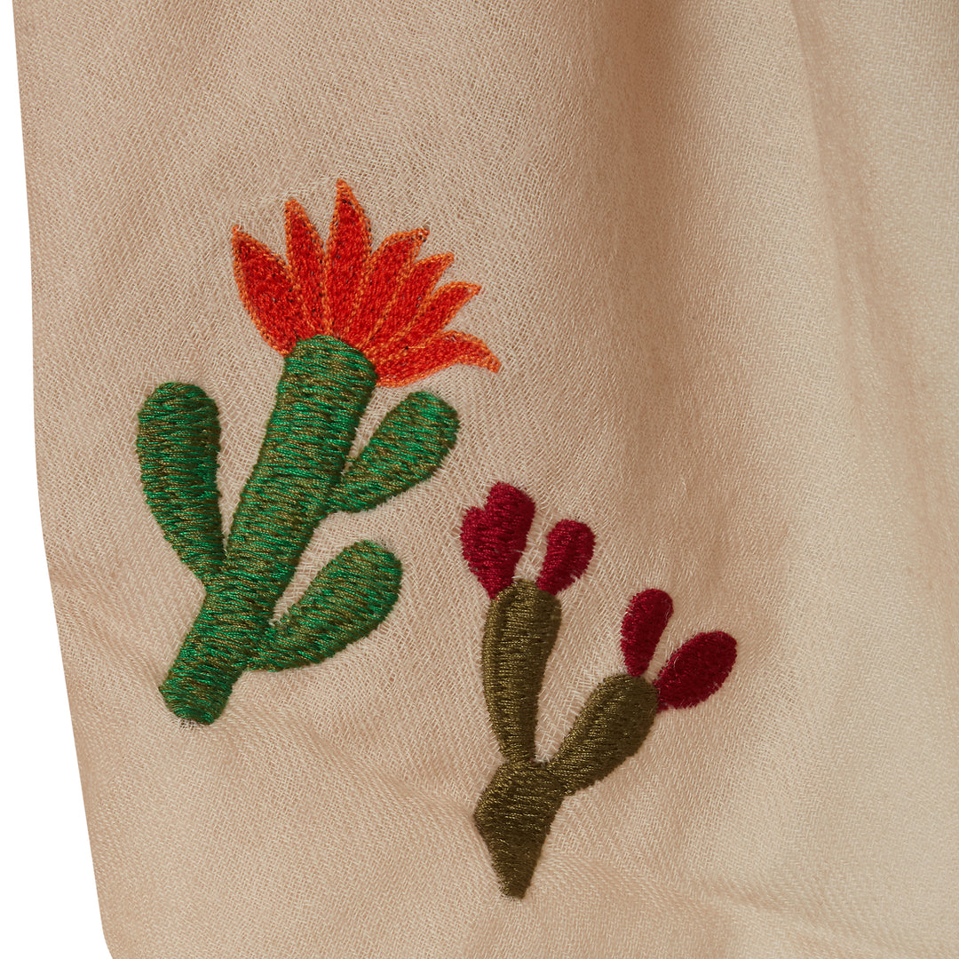 Cacti Scarf Beige