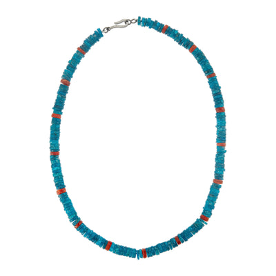 Apatite and Carnelian Beaded Necklace (45cm) - Ileana Makri