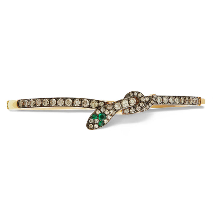 Coiled Snake Champagne Bangle