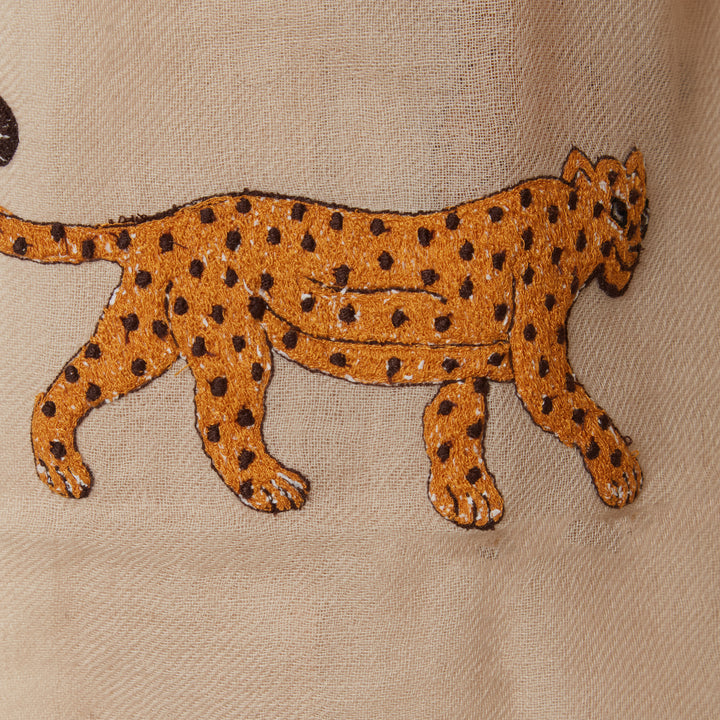 Leopards Scarf Beige