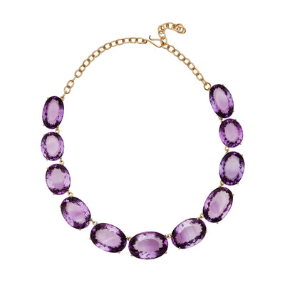 Large Crown Purple Amethyst Necklace - Ileana Makri