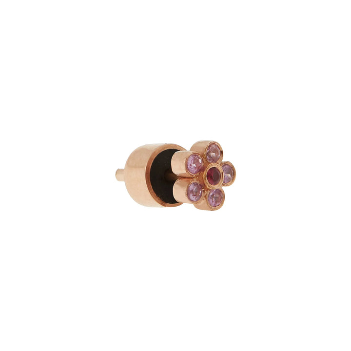 Solitary Flower Studs Y-PS-RU - Florescence - Ileana Makri store