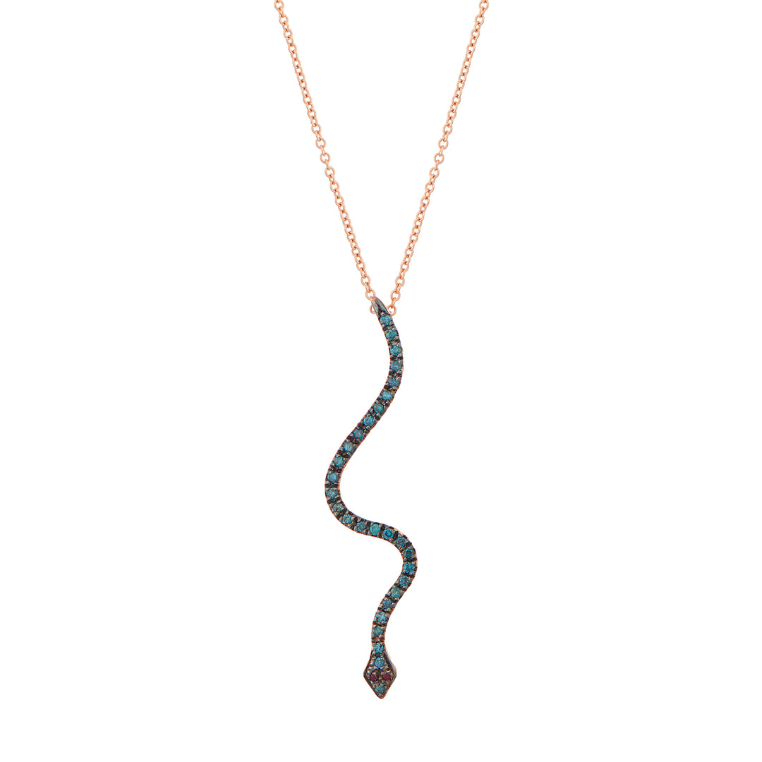 Lucky Snake Azure Pendant