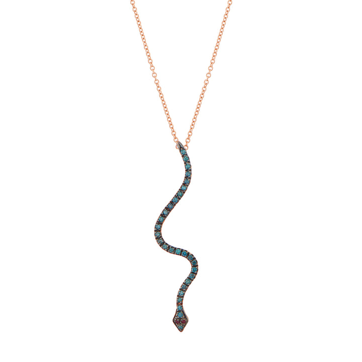 Lucky Snake Azure Pendant