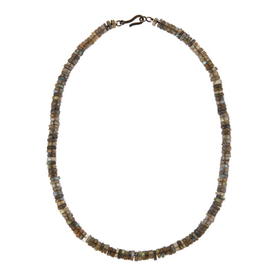 Labradorite Beaded Necklace (45cm) - Ileana Makri