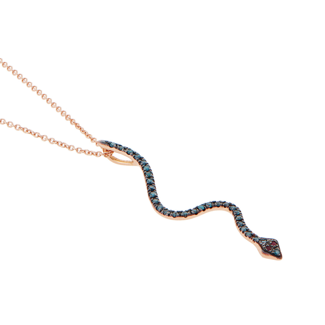 Lucky Snake Azure Pendant