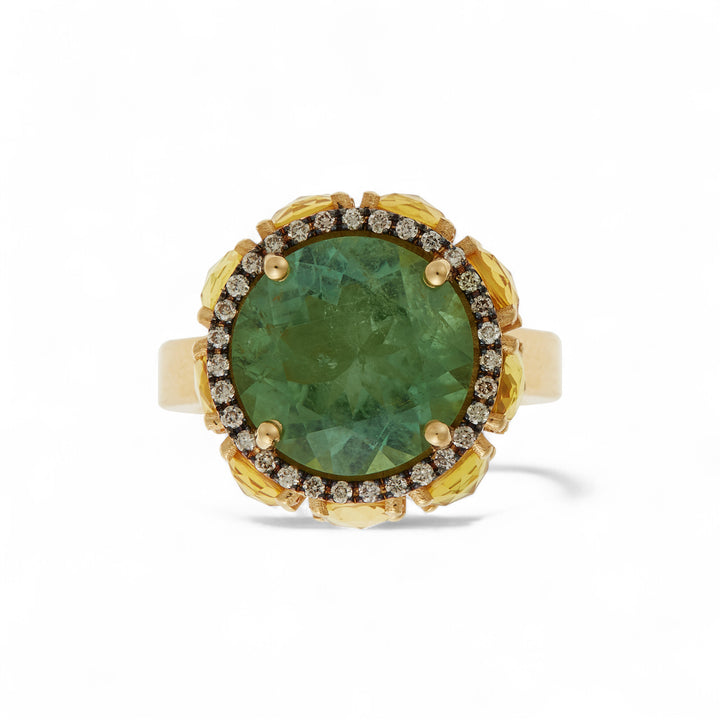 Single Eternity Flower Ring