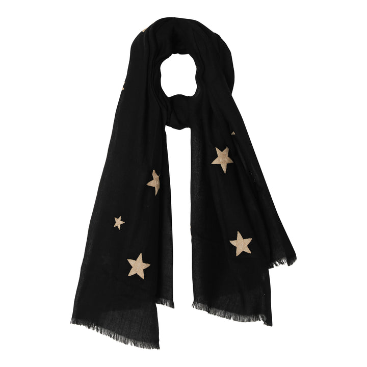 Stars Scarf Black