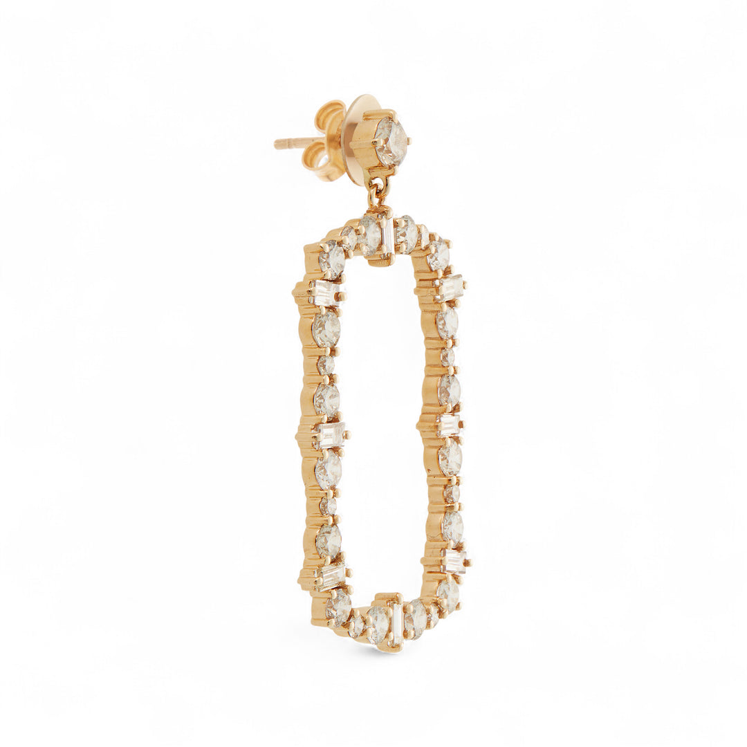 Rivulet Flow Champagne Diamond Earrings