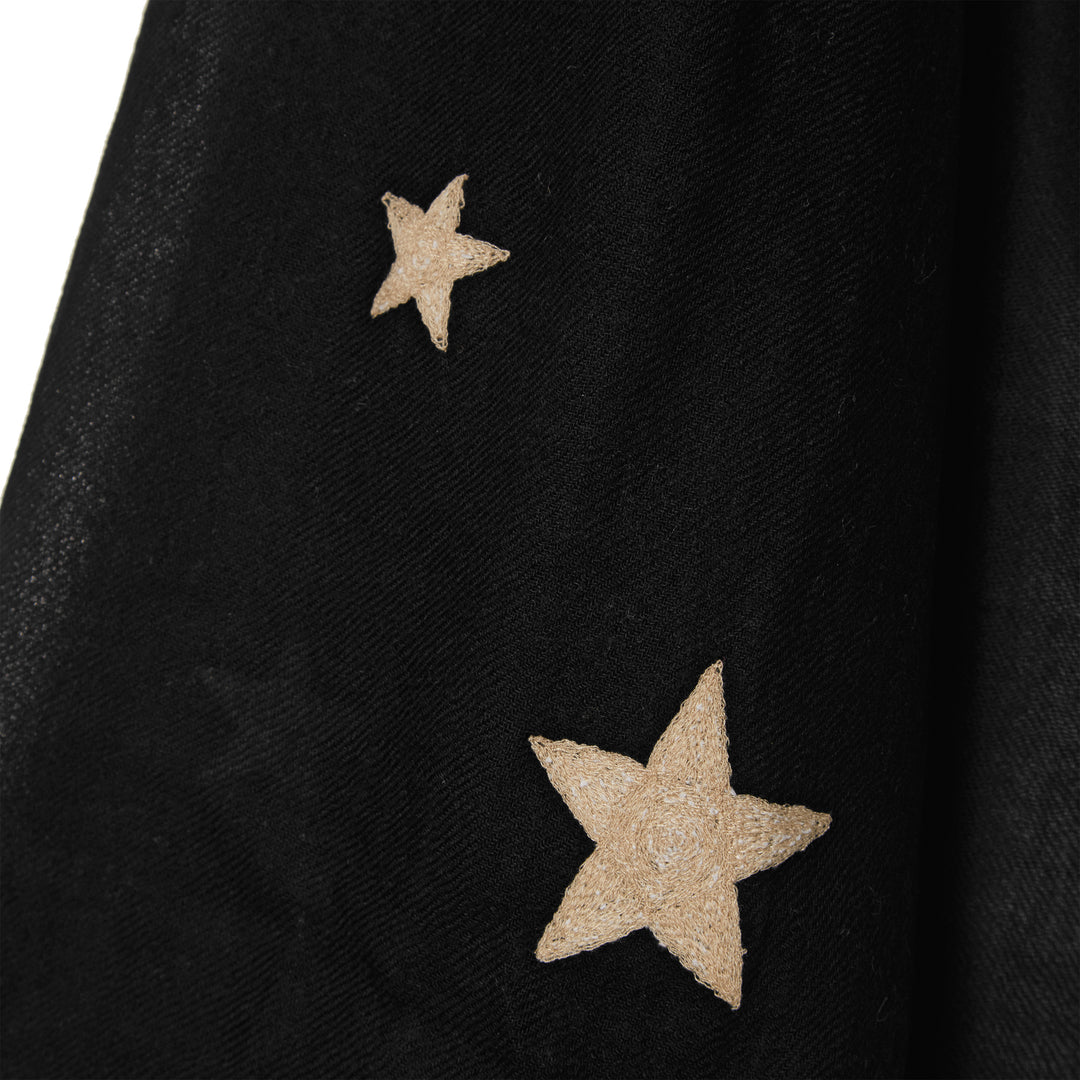 Stars Scarf Black