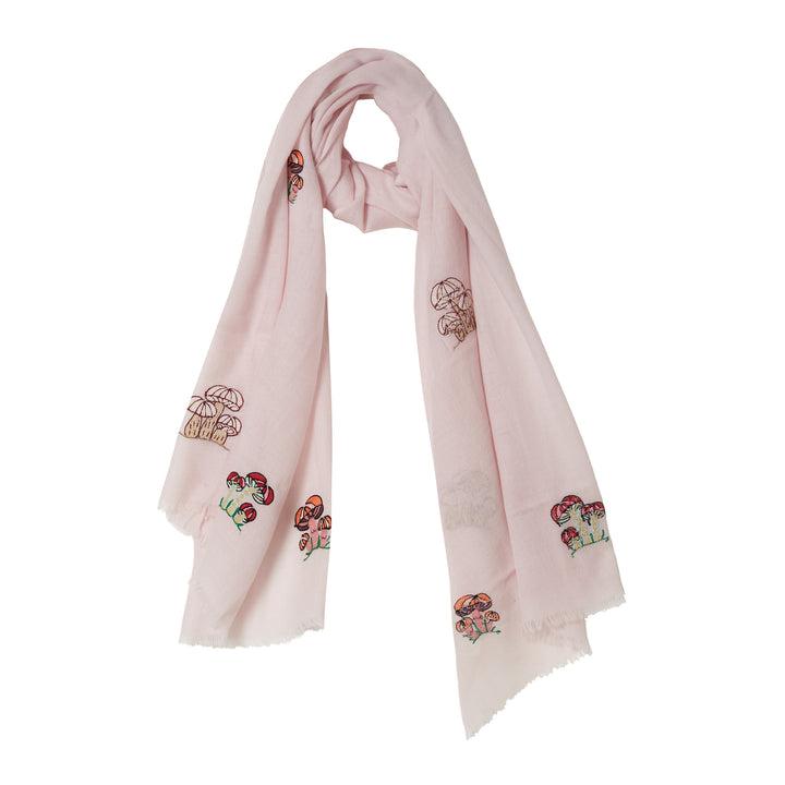 Mushrooms Scarf Pink