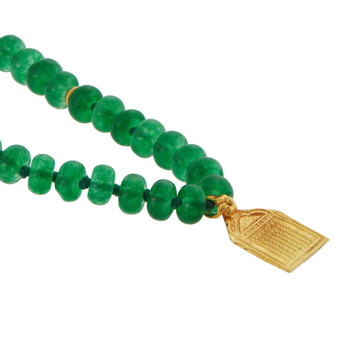 Green Jade Beaded Necklace - Mens - Ileana Makri store