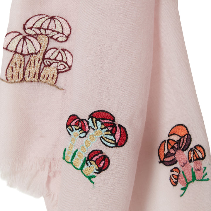 Mushrooms Scarf Pink