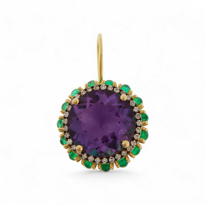 Purple Eternity Flower Earrings