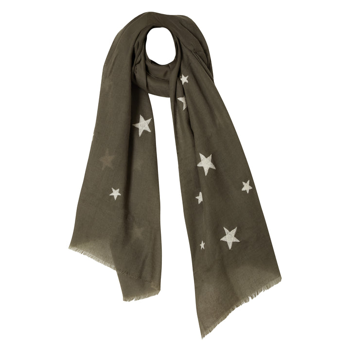 Stars Scarf Olive