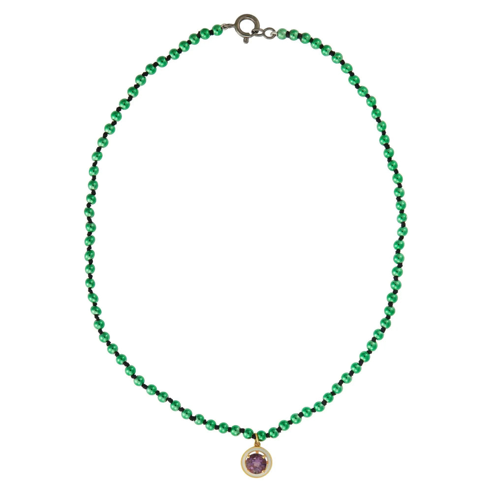 Green Hematite Amethyst - Eye M by Ileana Makri