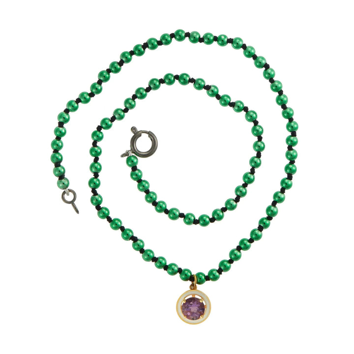 Green Hematite Amethyst - Eye M by Ileana Makri