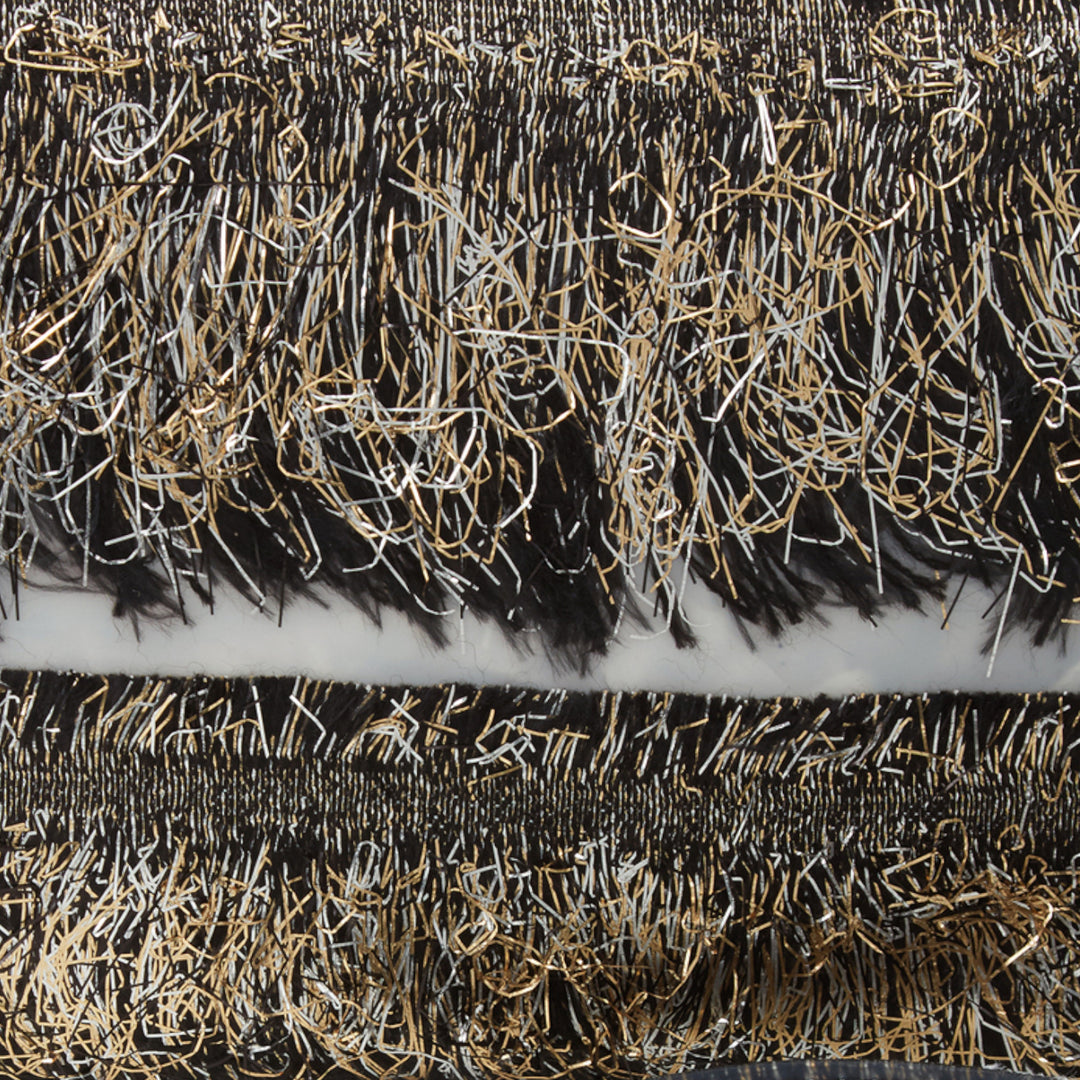 Large Pocket Bag in Metallic Fringes