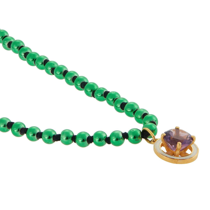 Green Hematite Amethyst - Eye M by Ileana Makri