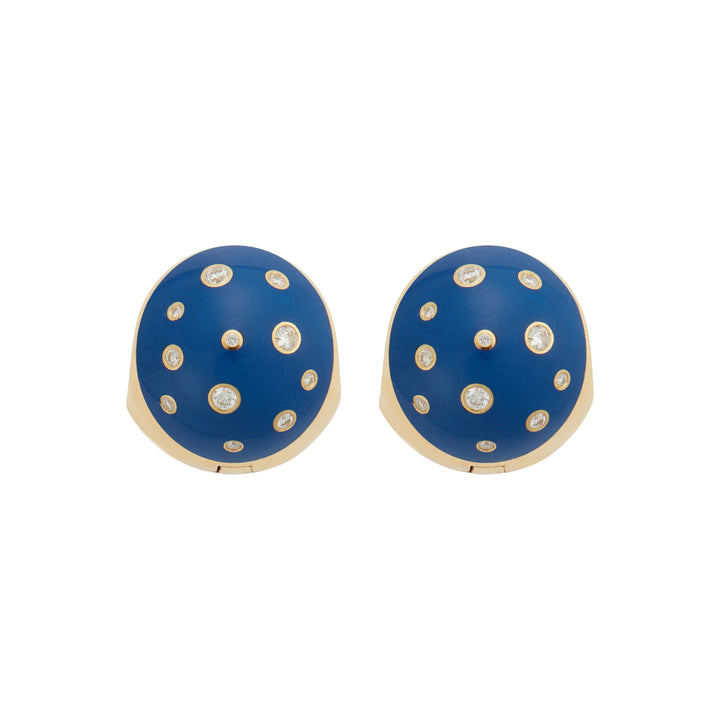 Aurora Blue Orb Earrings