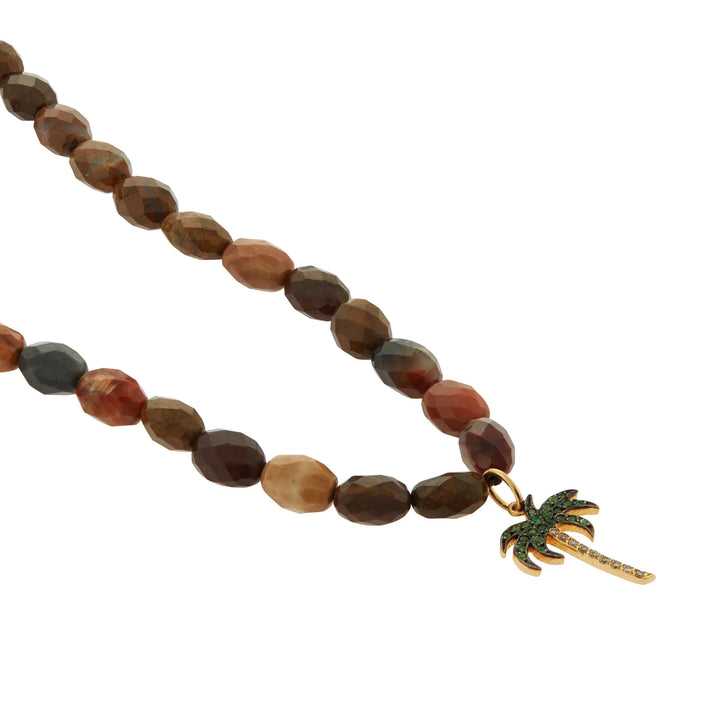 Miami Wood Beaded Necklace - Mens - Ileana Makri store