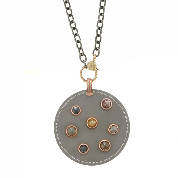 Diamond Galaxy Necklace - TITANIUM - Ileana Makri store