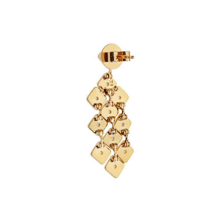 Diamond Tile Curtain Earrings