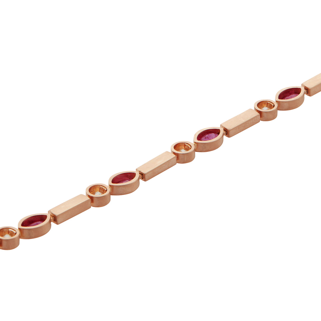 Ruby Navette Stream Bracelet P-D-Ru