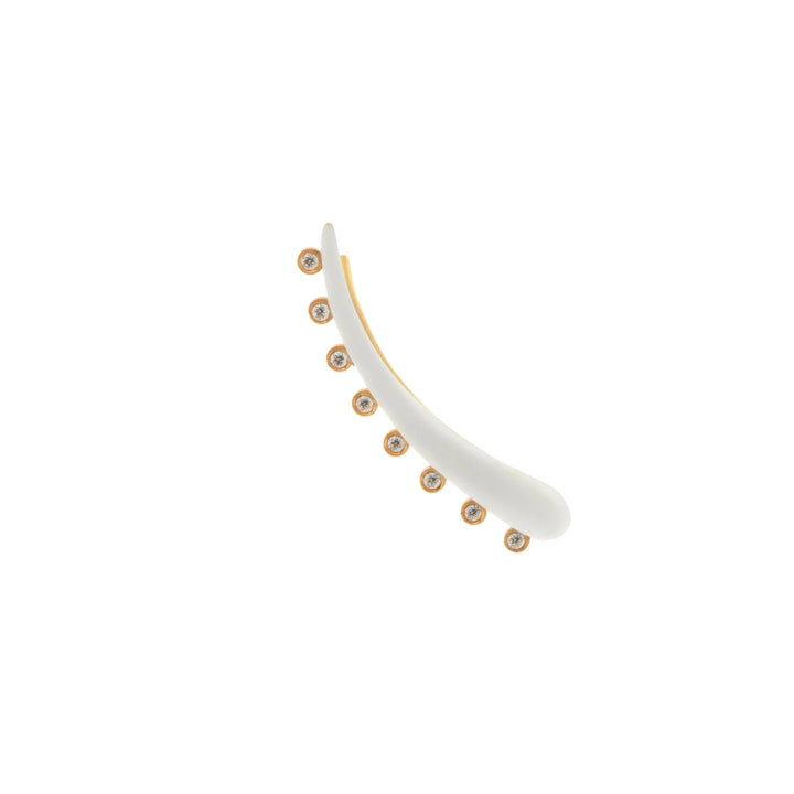 Eyeliner Ear Cuff White, Eye M Earrings, Ileana Makri