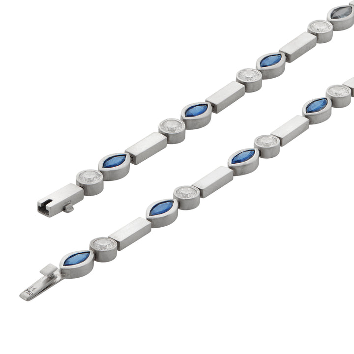 Sapphire Navette Stream Bracelet W-D-Bs