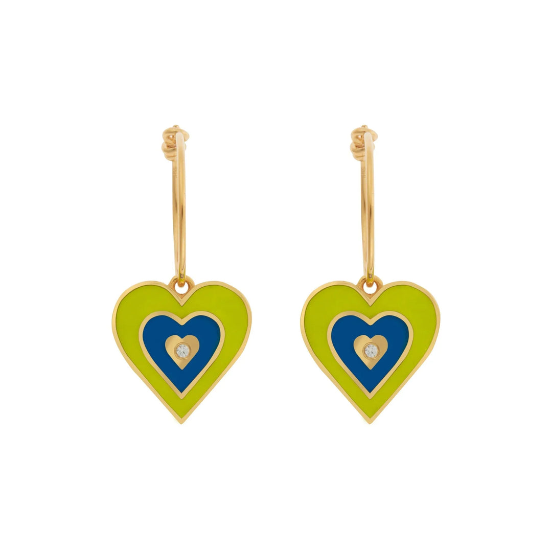 Heart Beat Hoops Yellow - Eye M by Ileana Makri