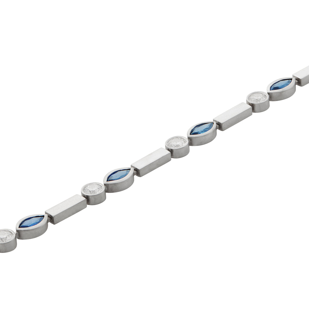 Sapphire Navette Stream Bracelet W-D-Bs