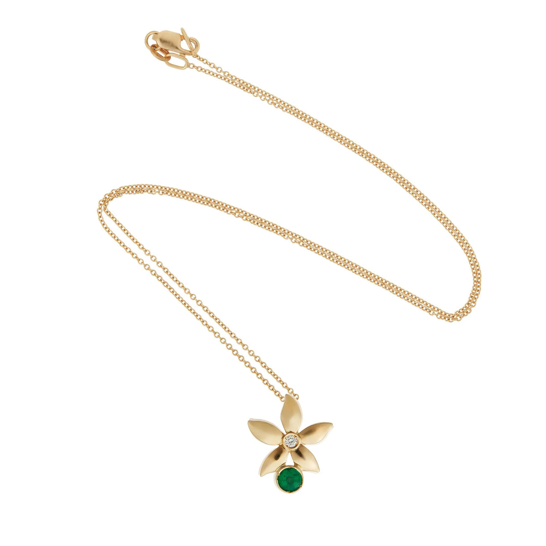 Mini Emerald Bloom Necklace