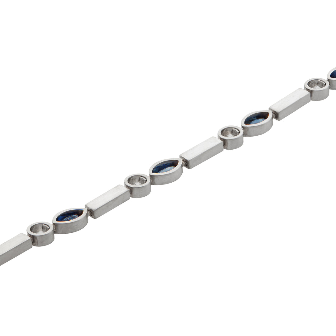 Sapphire Navette Stream Bracelet W-D-Bs