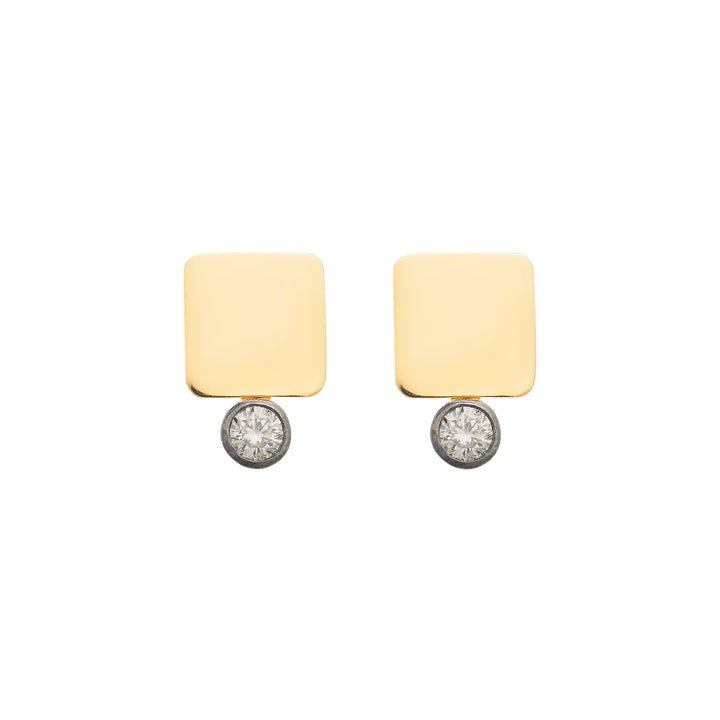 Floating Diamond Large Tile Studs