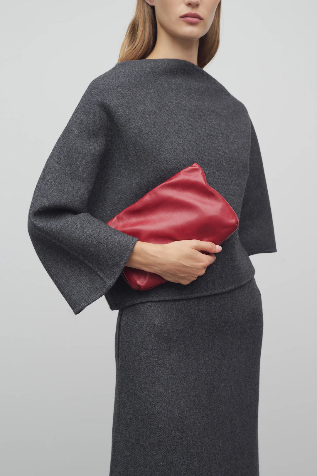 Bourse Clutch in Leather, Bags, Ileana Makri, Handbags