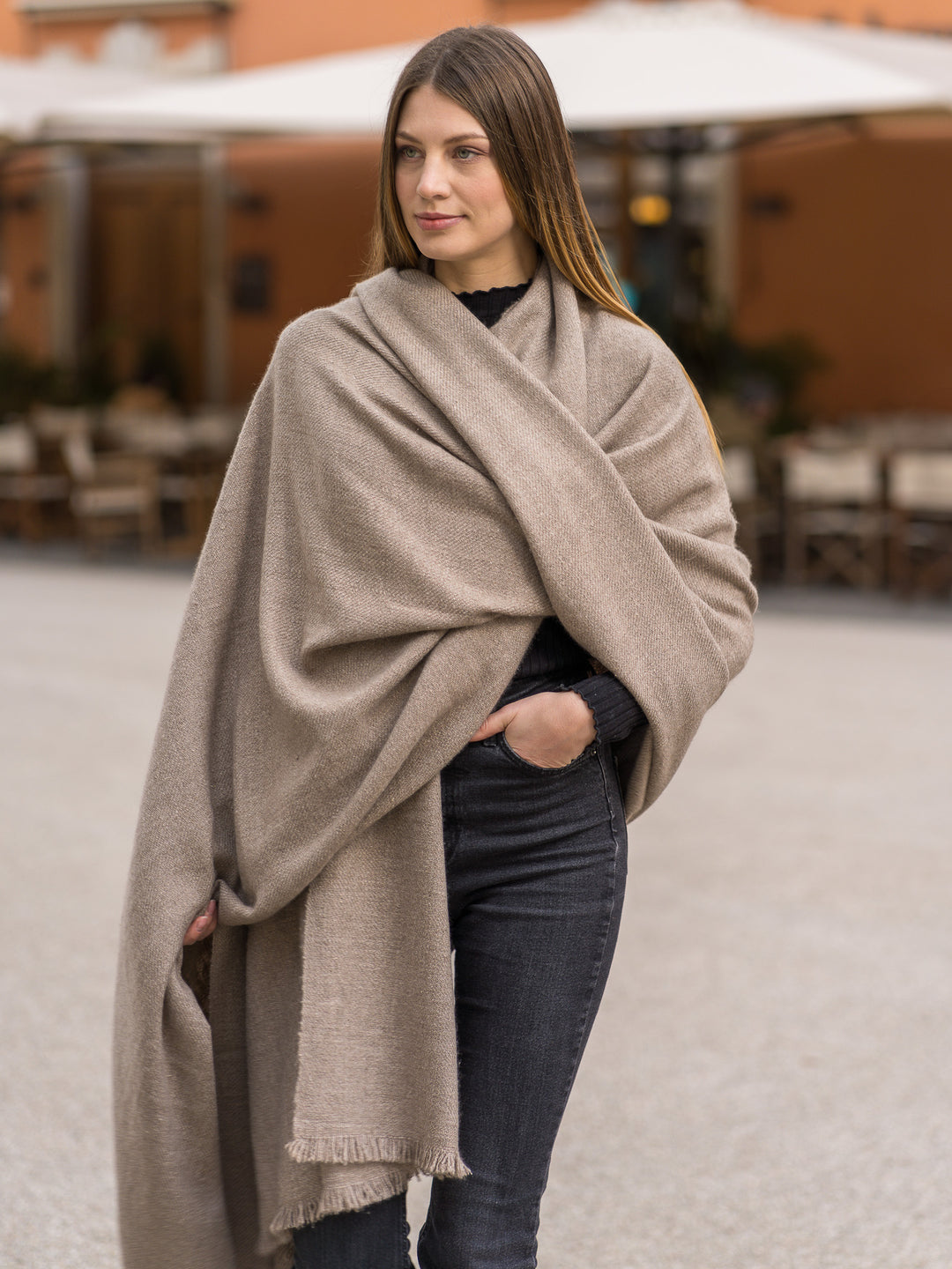 Mia Cashmere Blanket Beige