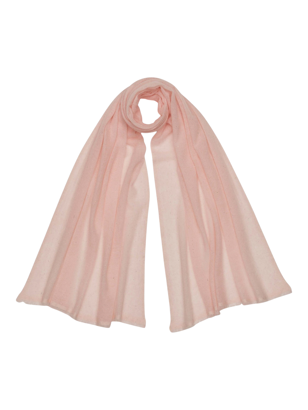 Ileana Makri light pink cashmere blend Amarena scarf with iridescent sequins and subtle shimmer for evening wear.