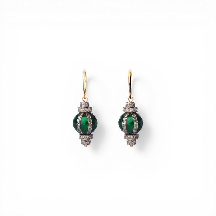 Globetrotter Green Orb Earrings