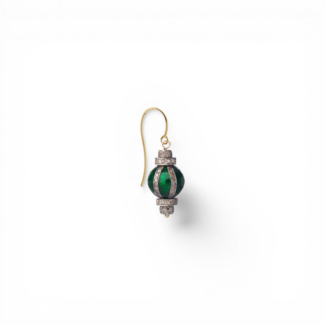 Globetrotter Green Orb Earrings