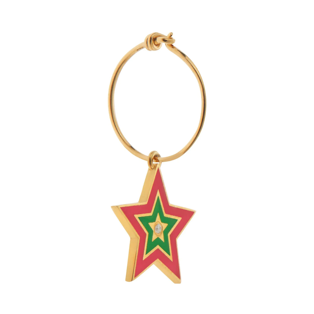 Star Burst Hoops Pink - Eye M Neon Rocks - Ileana Makri store