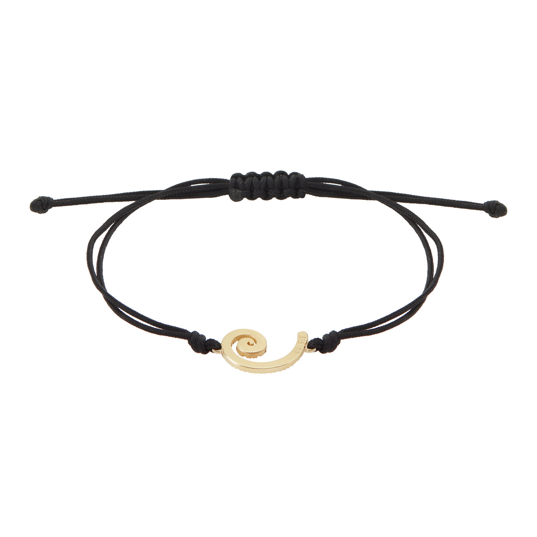 Gouri 2026 Cord Bracelet 9k Gold Pavé Champagne Diamonds