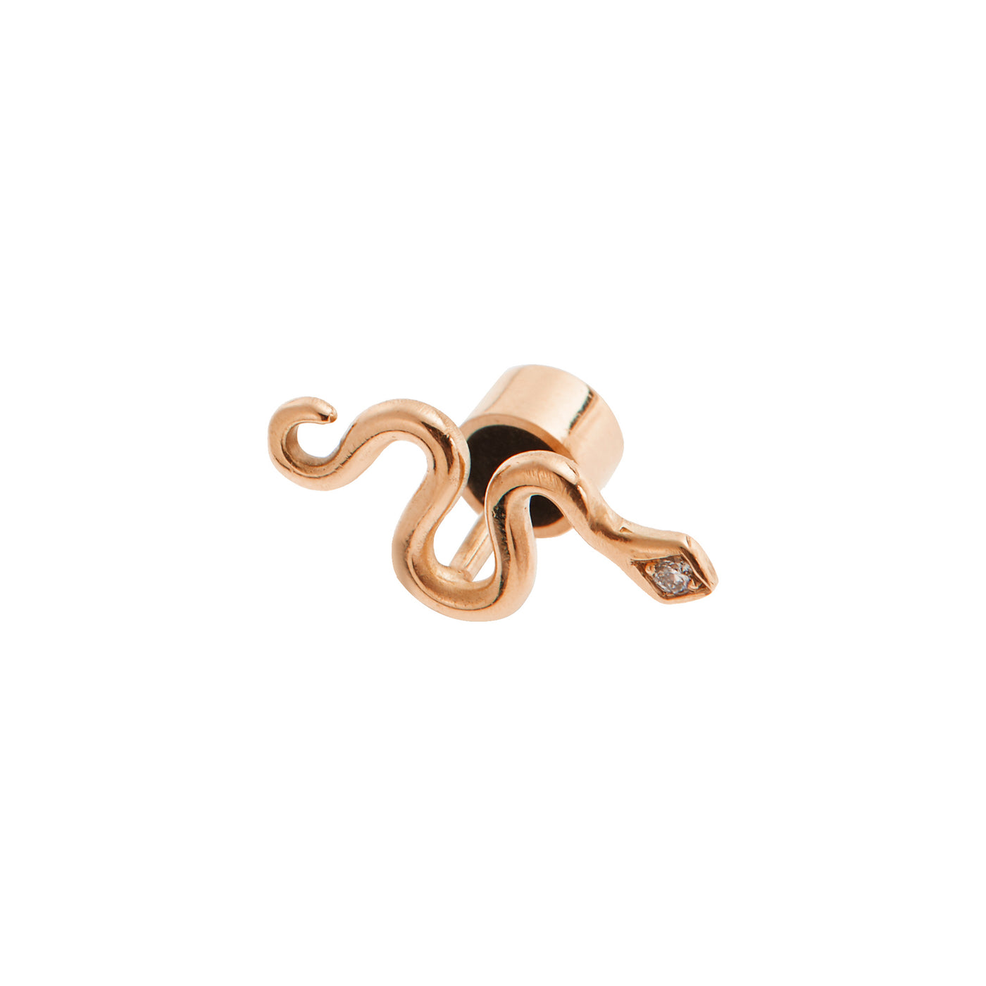 Little Gold Snake Stud D - SNAKES - Ileana Makri store