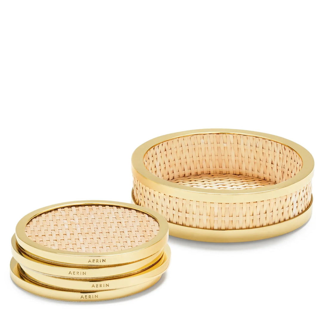 Colette Cane Coaster Set of 4 - Aerin - Ileana Makri store